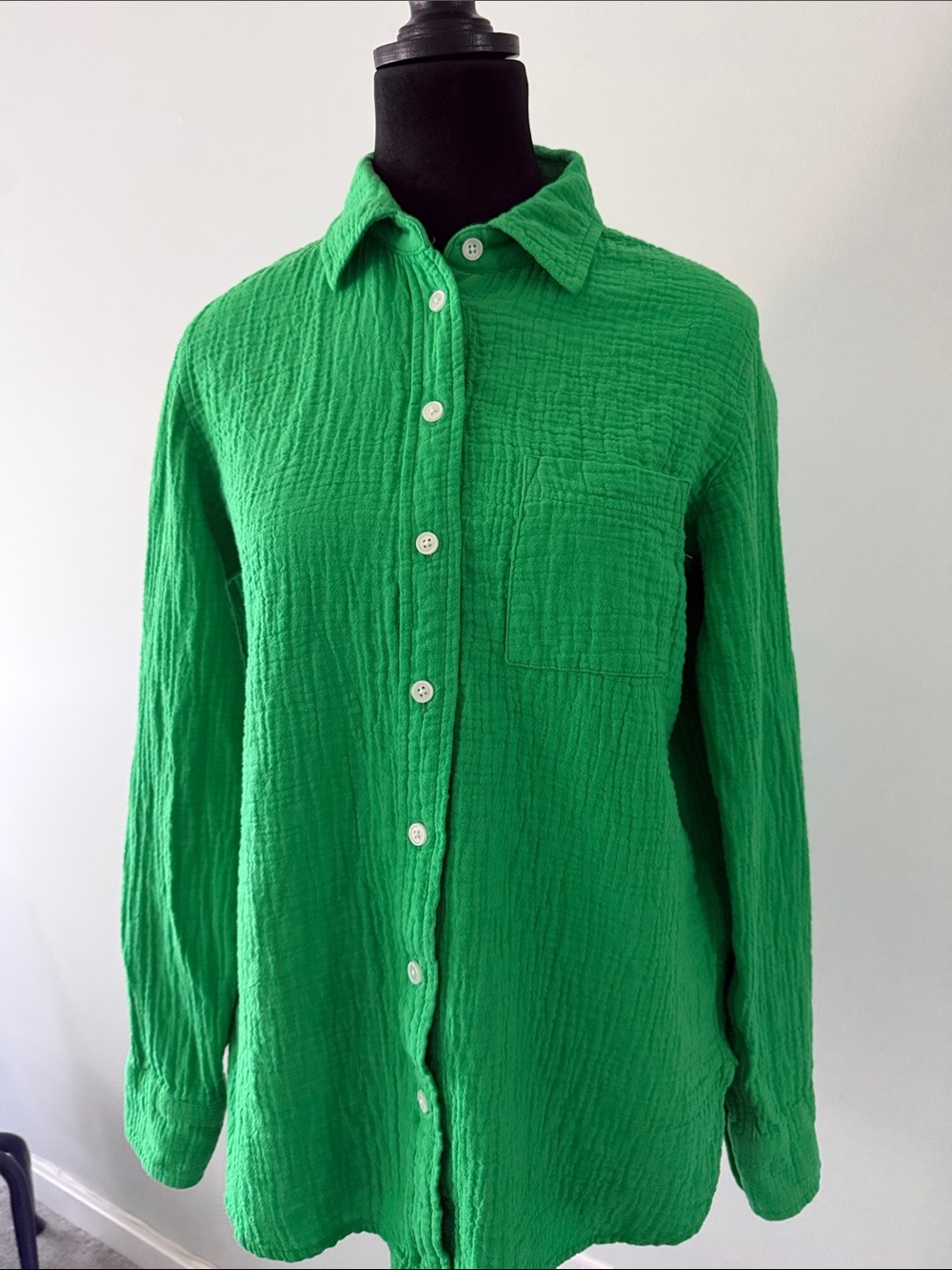 J Crew crinkle gauze blouse